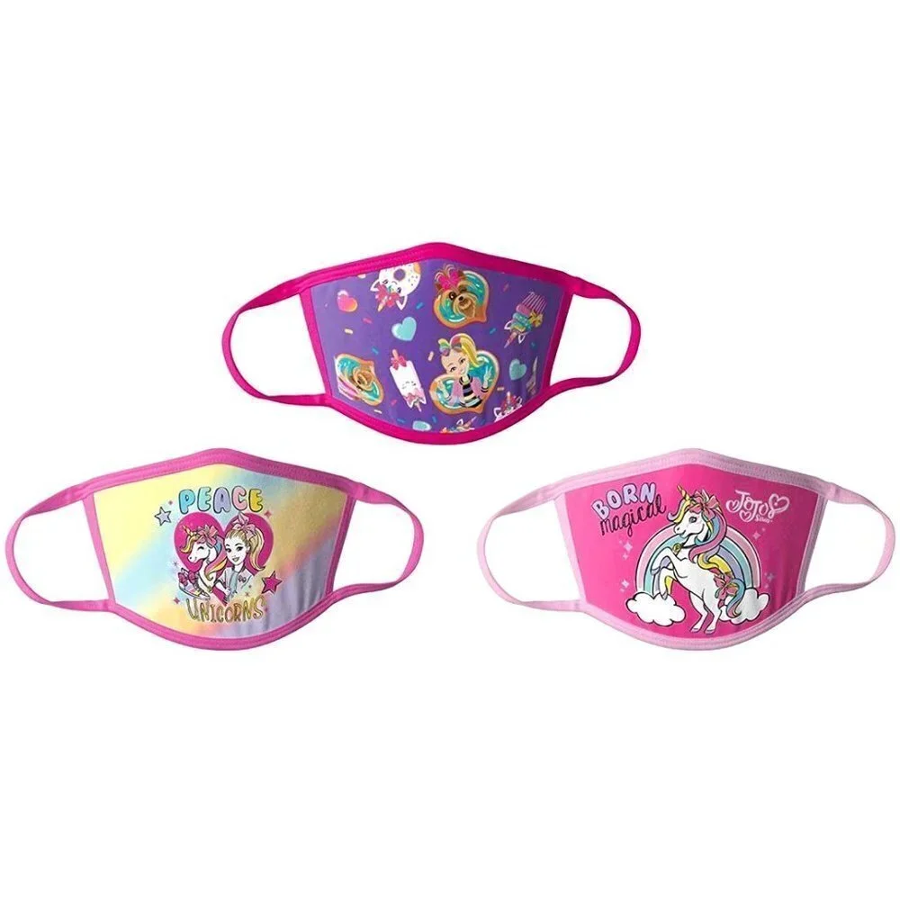 Pack Of 3 Kids Jojo Siwa Face Masks